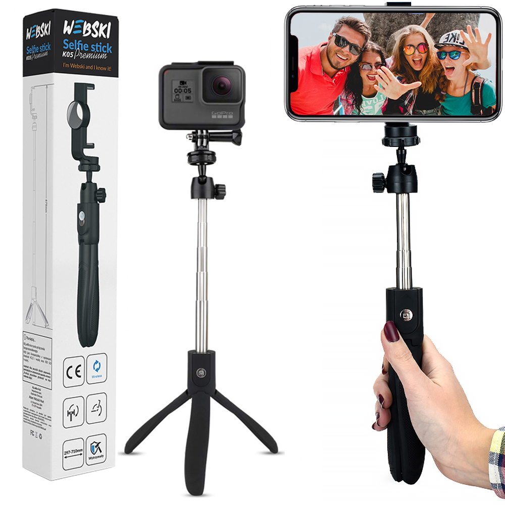 Selfie-stick Webski K05 Premium ze statywem do telefonu SELTRIK05